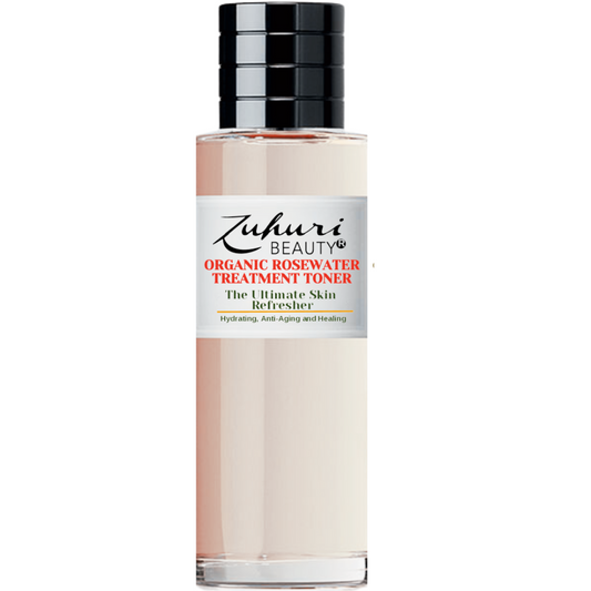 Zuhuri Beauty 24/7 Hydrating, Sebum Balancing, and Anti-Aging Organic Rosewater Treatment Toner